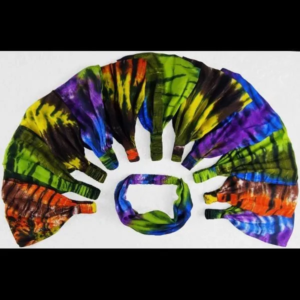 12 Karma Tie-Dye Elastic Bandana-Headbands ($1.78 each)