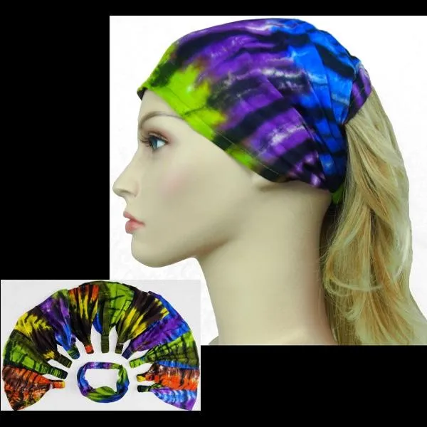 12 Karma Tie-Dye Elastic Bandana-Headbands ($1.78 each)