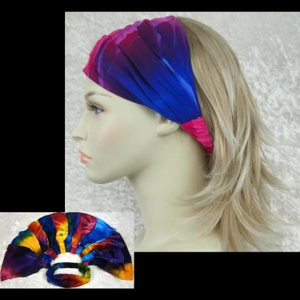 12 Tie-Dye Elastic Bandana-Headbands ($1.95 each)