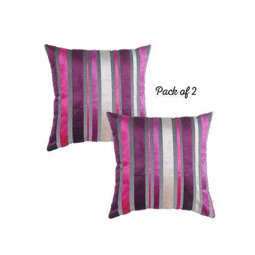 17"x17"Purple Velvet Luxurious Throw Decorative Pillow Case Set of 2 pcs Square