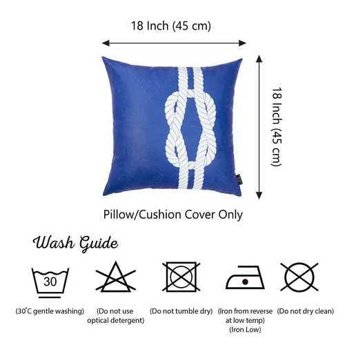 18"x18" Nautical Knot Decorative Throw Pillow Cover Printed