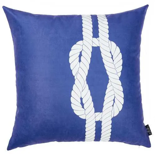 18"x18" Nautical Knot Decorative Throw Pillow Cover Printed