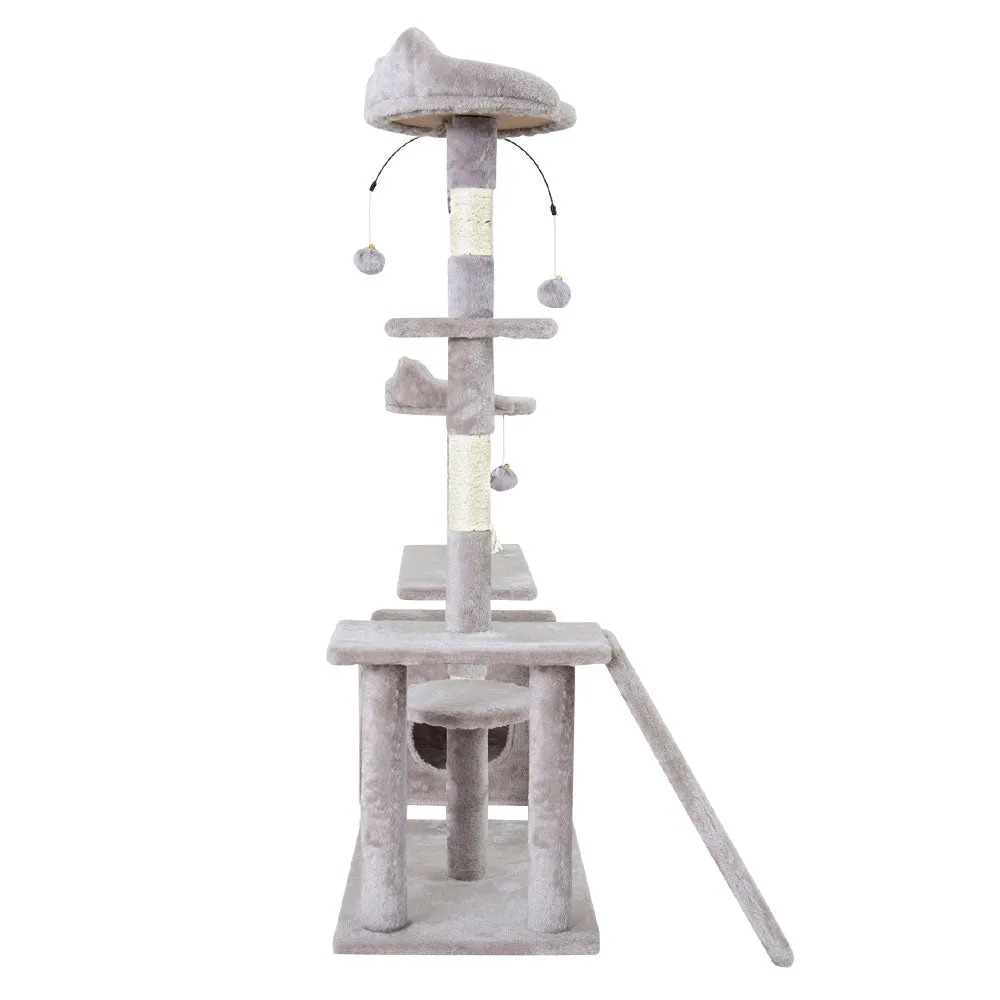 4-Level Medium Cat Tree with Sisal Posts and Velvet Cover - i.Pet