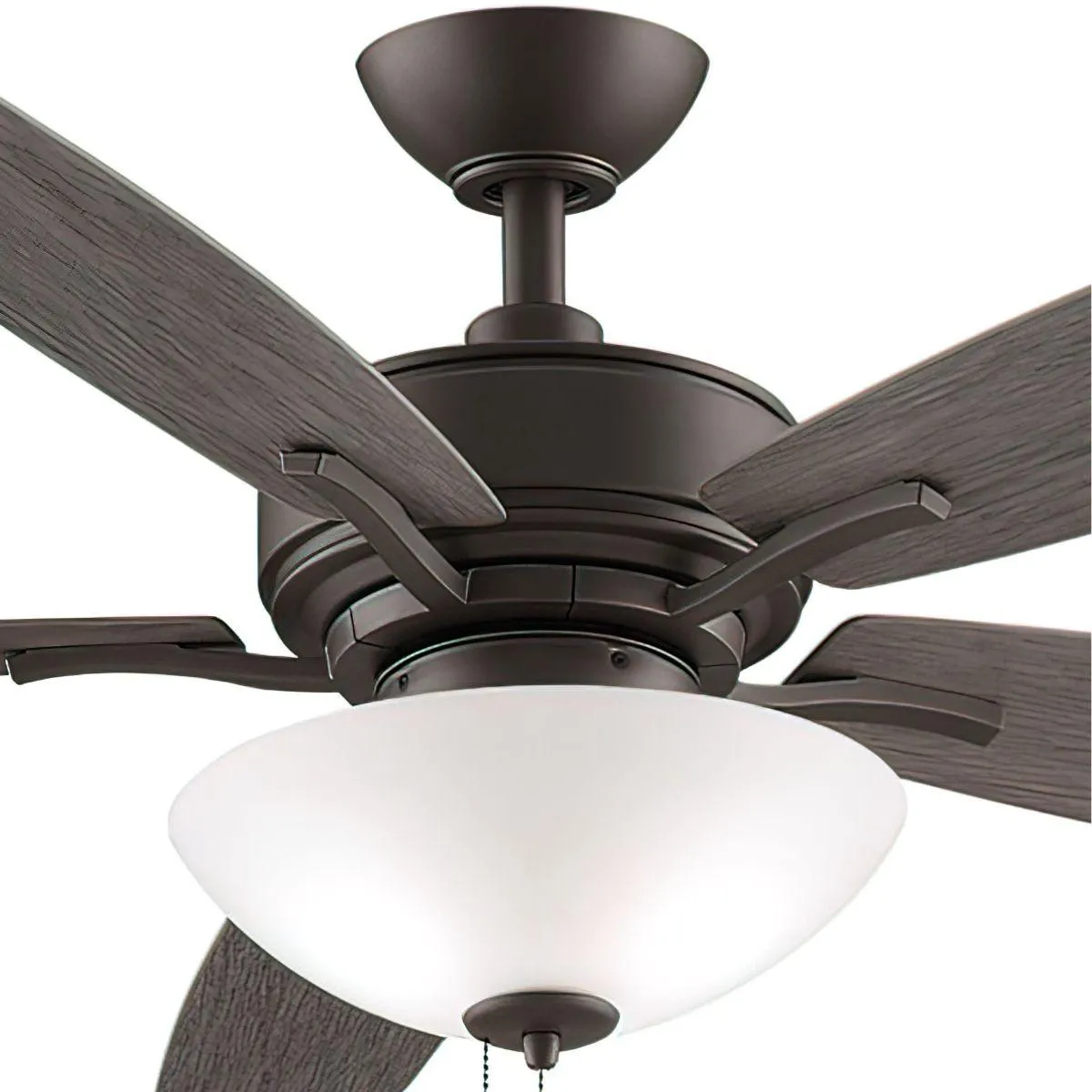 Aire Deluxe 52 Inch Matte Greige Ceiling Fan with Light Kit and Pull Chain