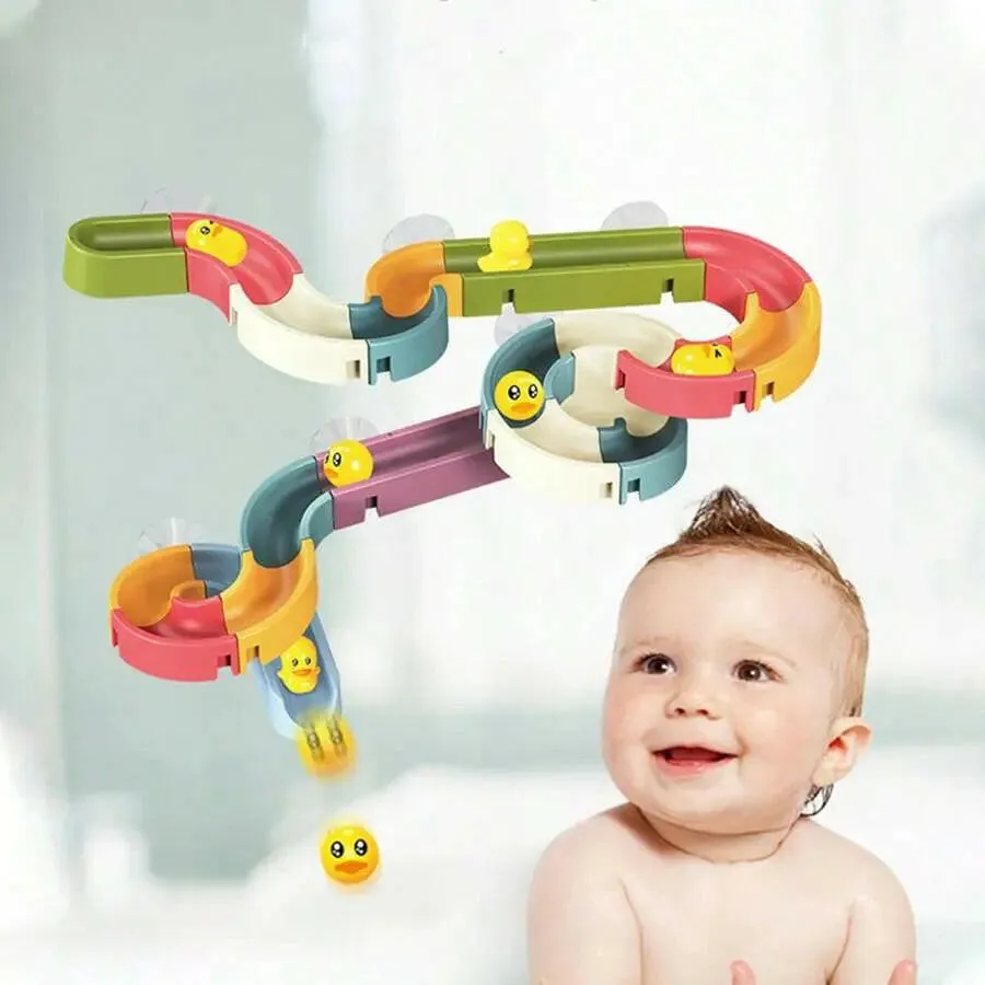 Baby Bath Track Toy with Duck & Balls