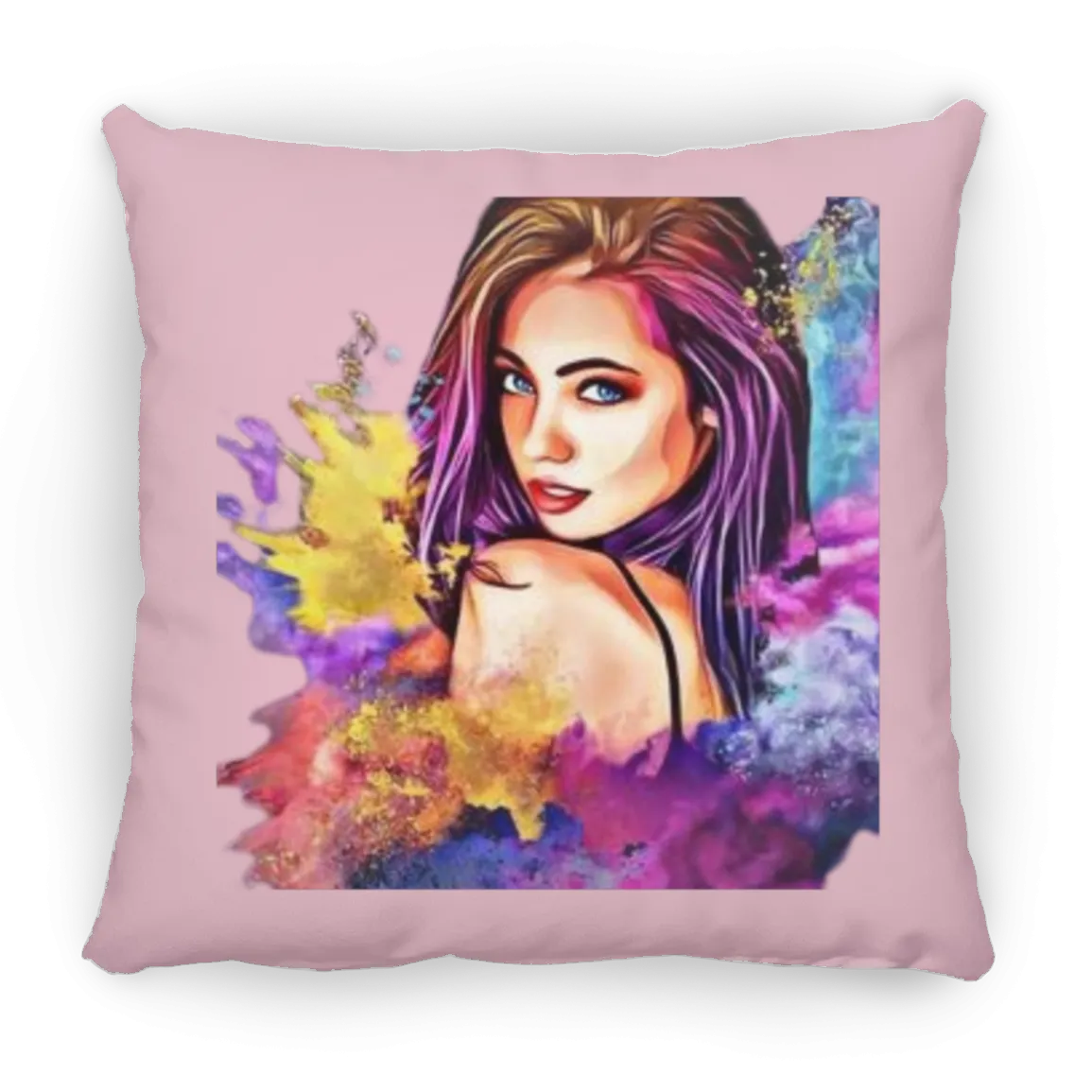 Beautiful Lady Large Square Pillow