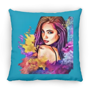 Beautiful Lady Large Square Pillow