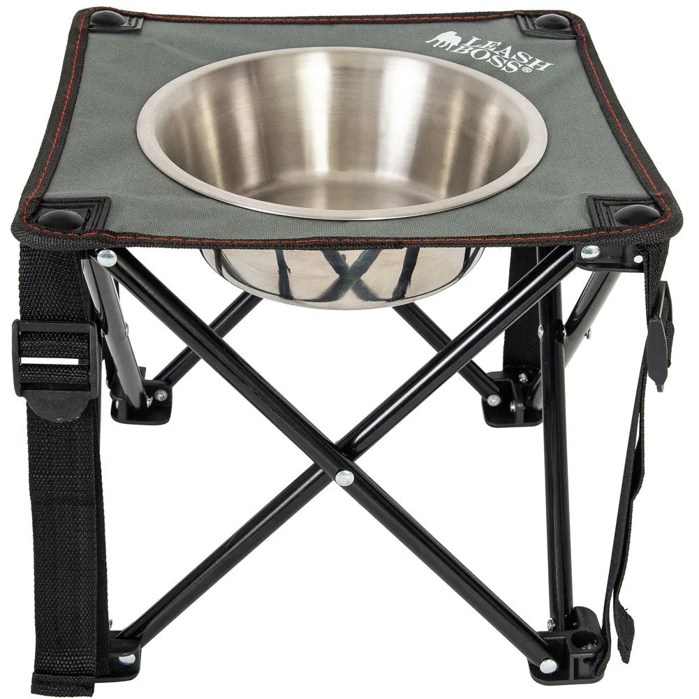 Camping Feeder Single Outdoor Elevated Dog Bowl - 10.5"