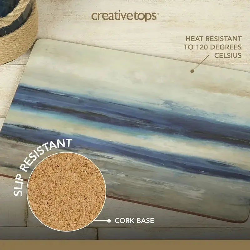 Creative Tops Abstract Blue Pack Of 6 Premium Coasters/Placemats