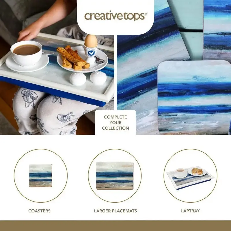 Creative Tops Abstract Blue Pack Of 6 Premium Coasters/Placemats