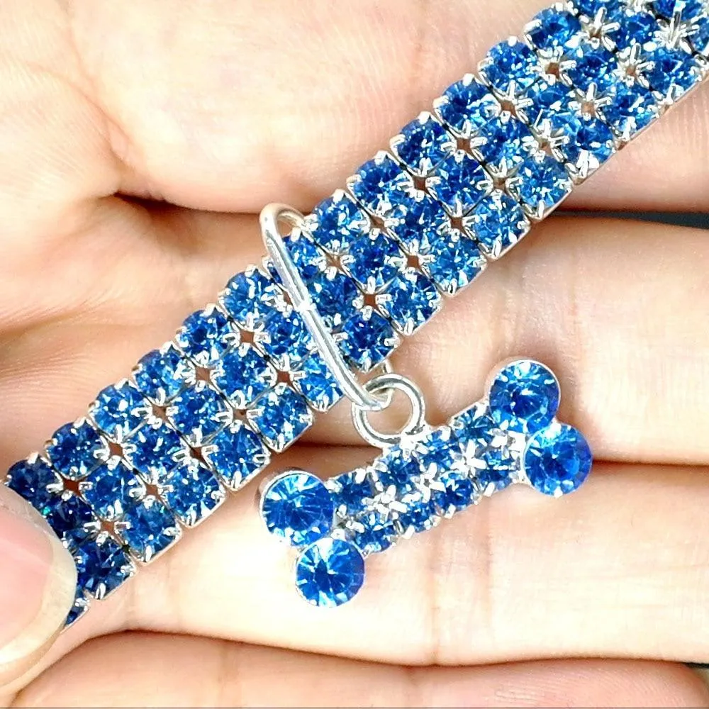 Crystal Bling Rhinestone Dog Collar/Small Dogs & Medium Dogs