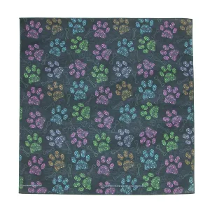 CTM® Colorful Dog Paw Print Bandana