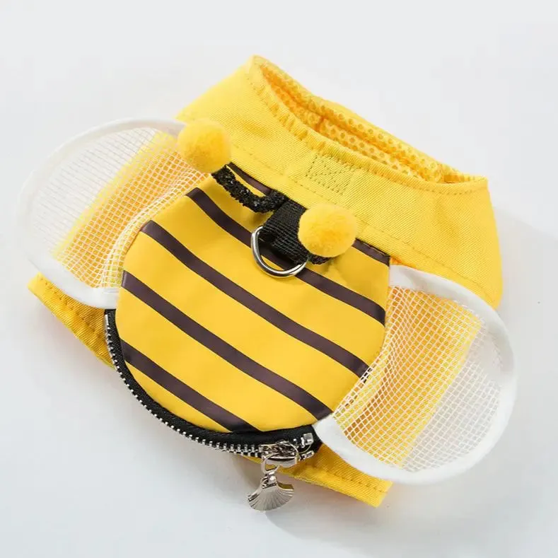 Cute Bee Vest Cats & Small Dog Leash