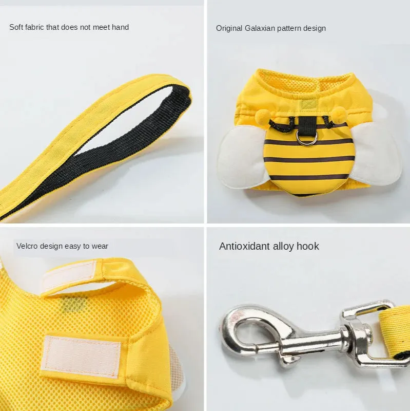 Cute Bee Vest Cats & Small Dog Leash