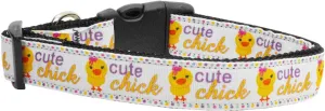 Cute Chick Nylon Ribbon Collars Large