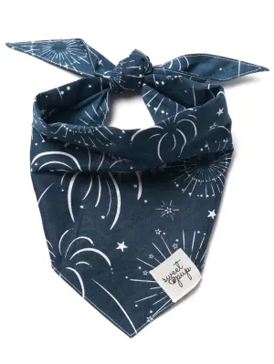 Dog Bandana - Midnight Blue Fireworks