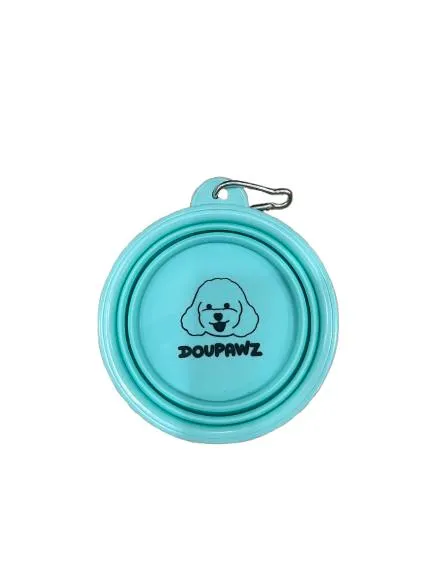 Doupaws Silicone Foldable Travel Bowl for Dogs and Cats