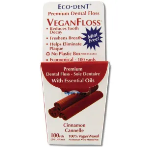 ECODENT - GentleFloss VeganFloss Cinnamon - 6 x 100 Yard Packs