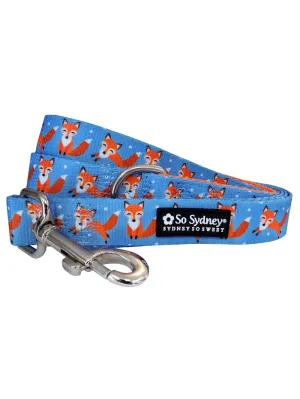 Fox Hunt Blue & Orange Cute, Bright, & Fun 5' Dog Leash