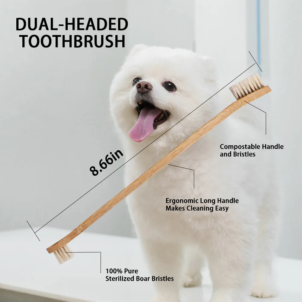 Gaia Guy Sustainable Bamboo and Boar Bristle Pet Toothbrushes