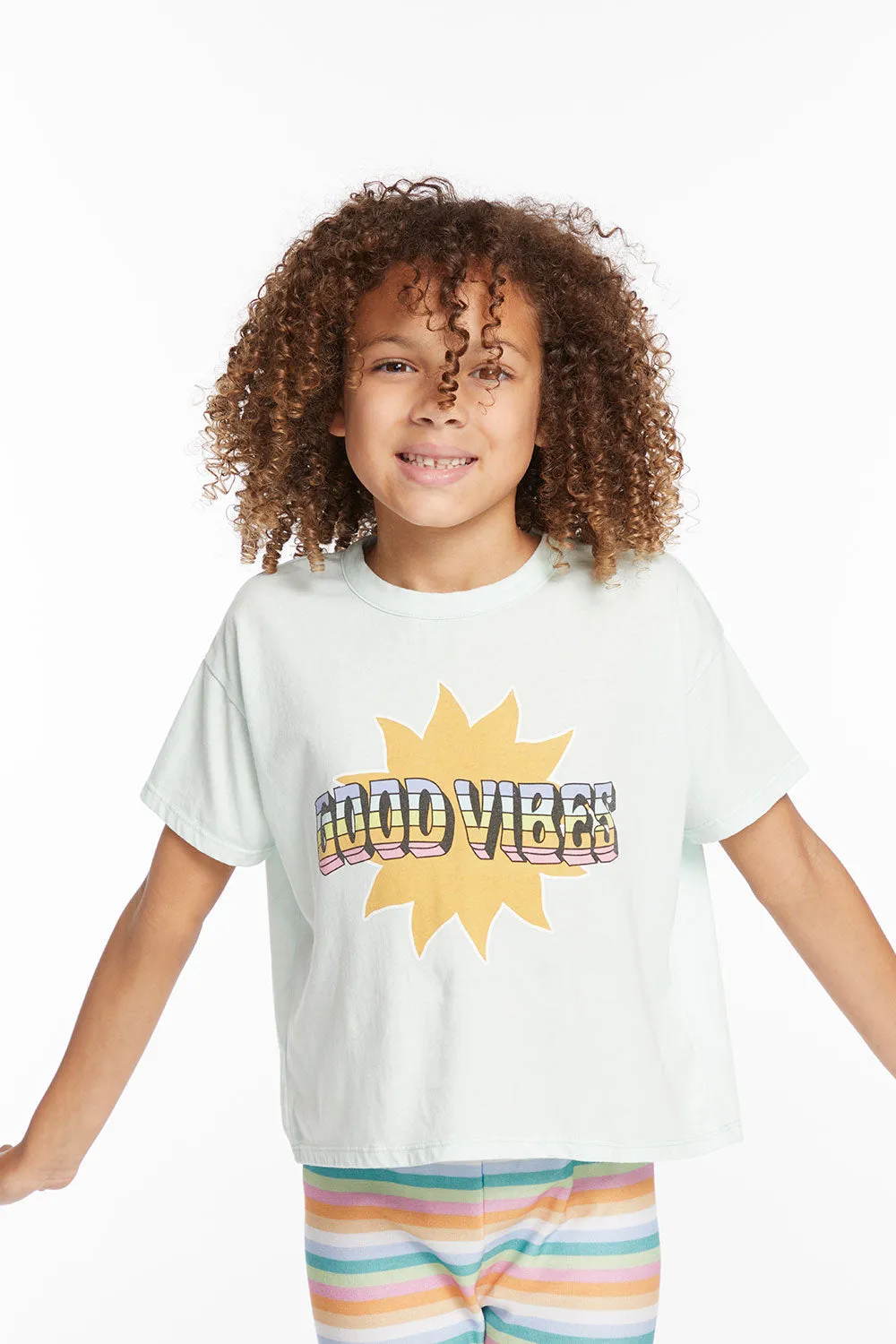 Good Vibes Sun Girls Tee