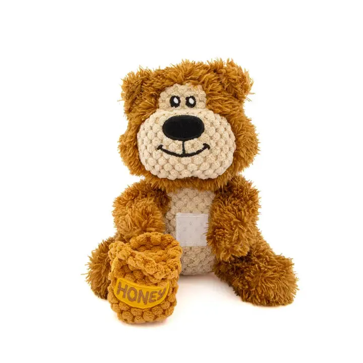 Guru Pet Loveys Bear Plush Dog Toy