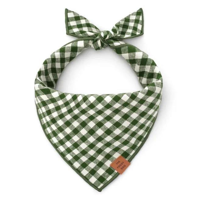 Heather Taylor Home x TFD Bandana - Mini Gingham Hunter Green