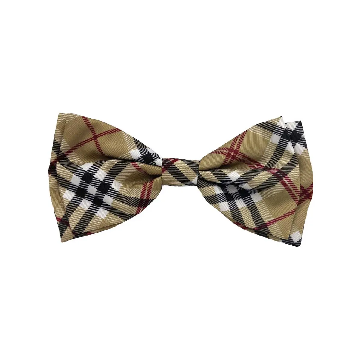 High Street Plaid Dog Collar Bow Tie