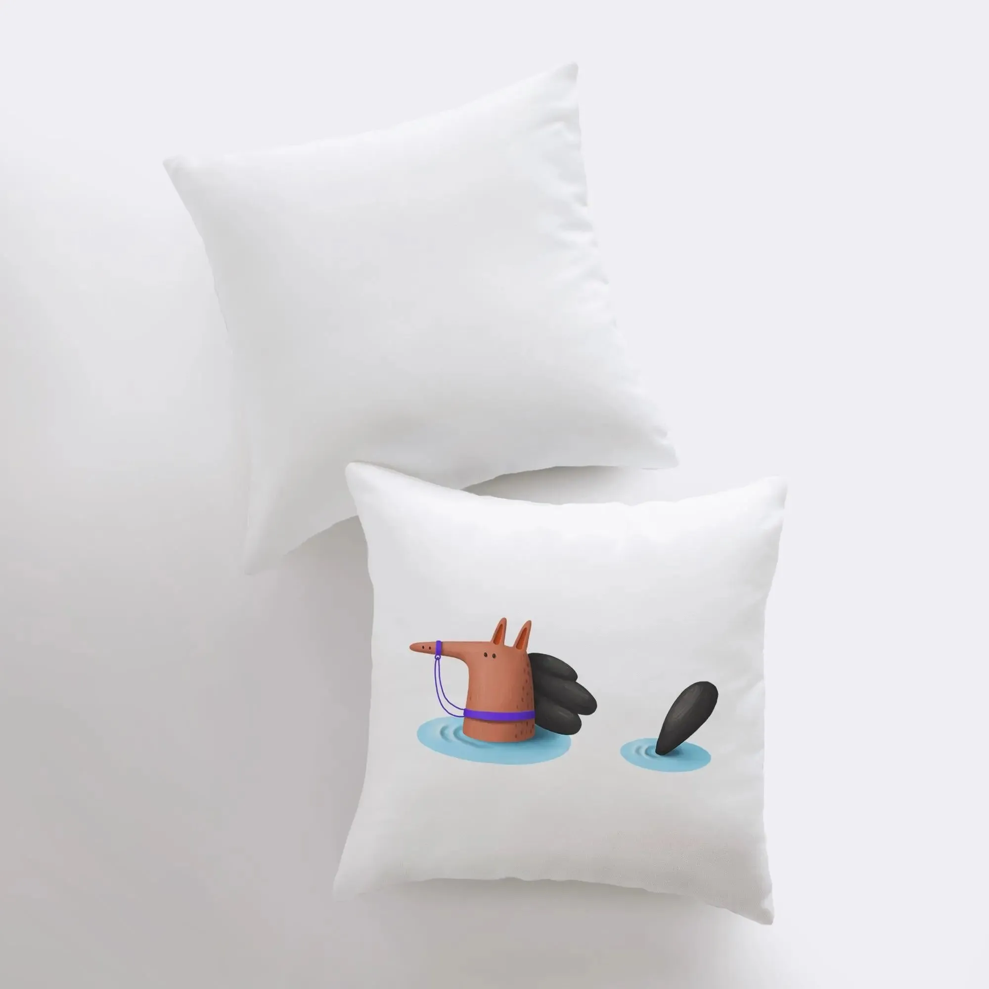 Horse Swimming Pillow | Throw Pillow | Horse Lover | Animal Lover Gift | Tiny House Decor | Cowgirl Pillow