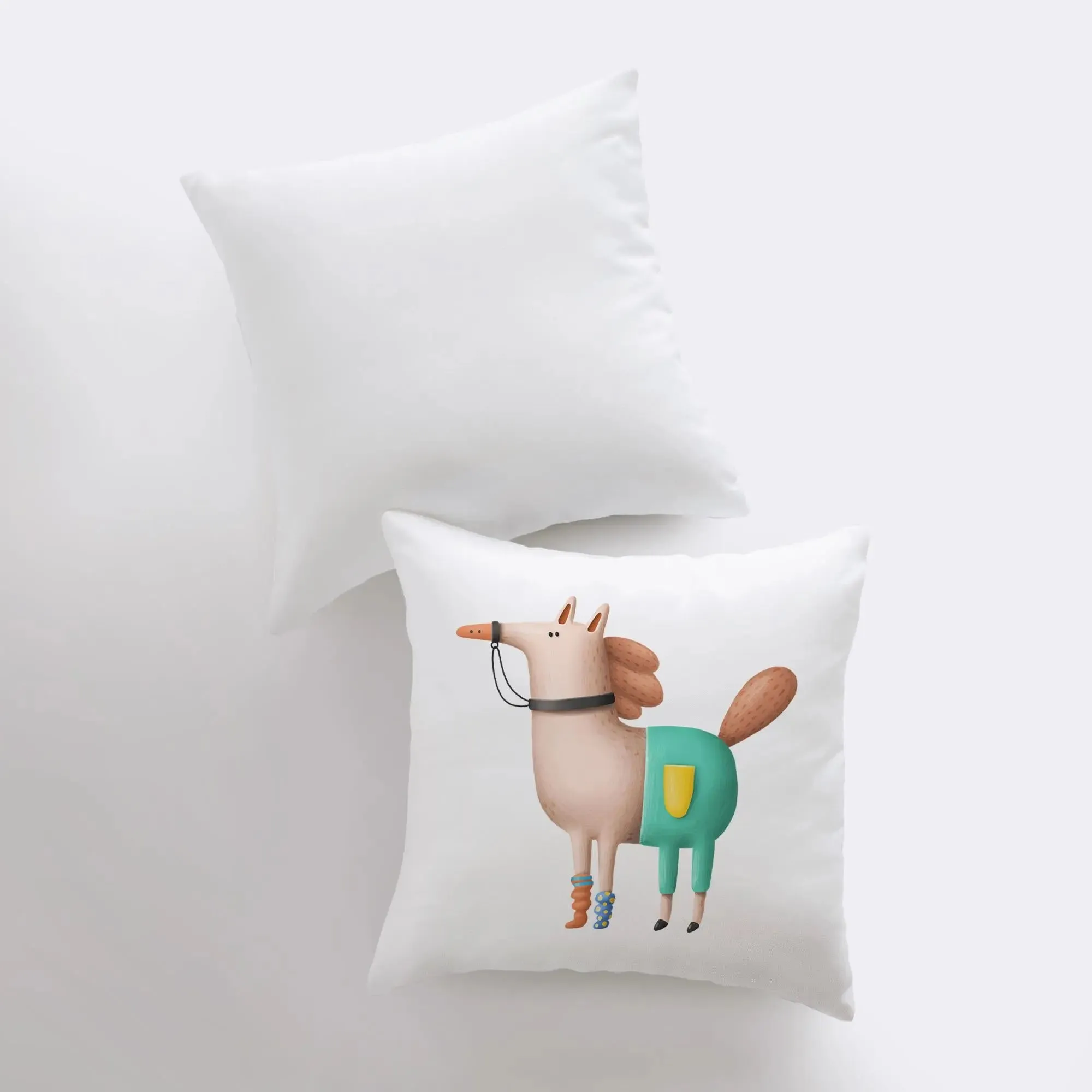 Horse wearing pants Pillow | Throw Pillow | Horse Lover | Animal Lover Gift | Tiny House Decor | Cowgirl Pillow