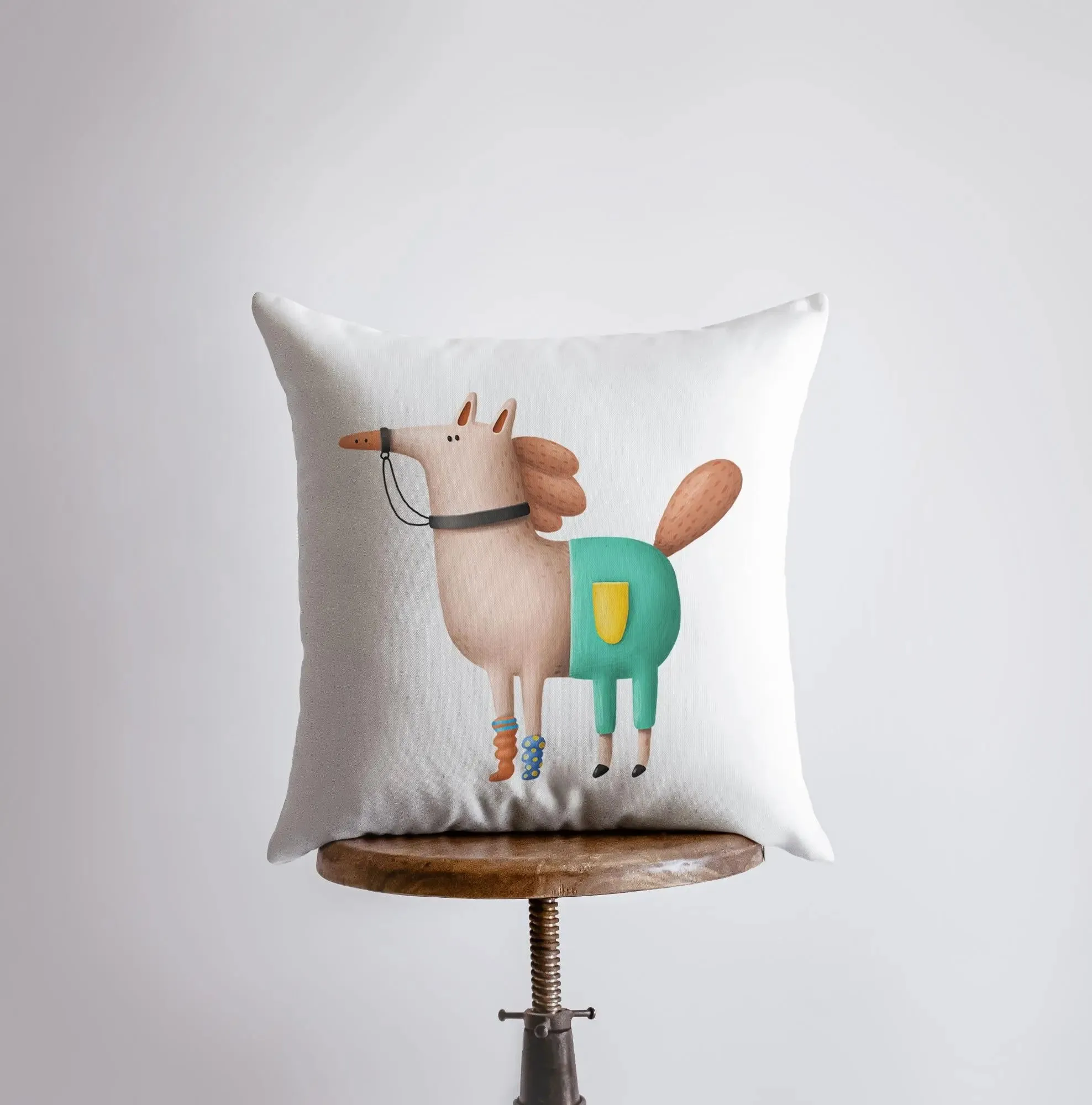 Horse wearing pants Pillow | Throw Pillow | Horse Lover | Animal Lover Gift | Tiny House Decor | Cowgirl Pillow