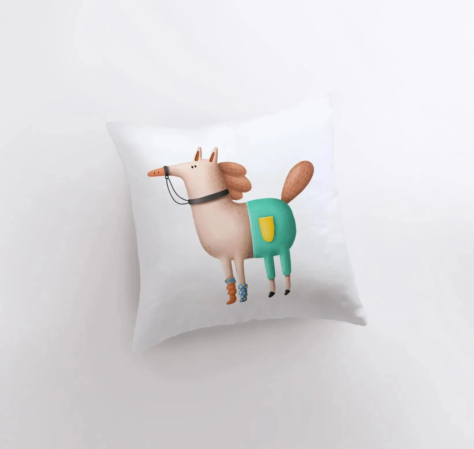 Horse wearing pants Pillow | Throw Pillow | Horse Lover | Animal Lover Gift | Tiny House Decor | Cowgirl Pillow