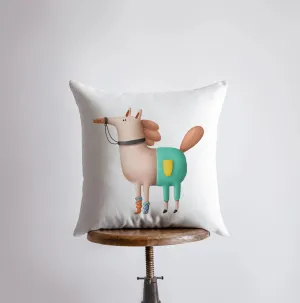 Horse wearing pants Pillow | Throw Pillow | Horse Lover | Animal Lover Gift | Tiny House Decor | Cowgirl Pillow