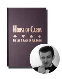 House of Cards - The Life and Magic of Paul Rosini - Book