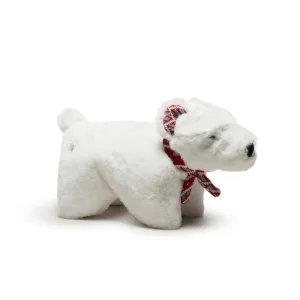 HuggleHounds Dog Toy Holiday Nordic Frost Squooshie Polar Bear