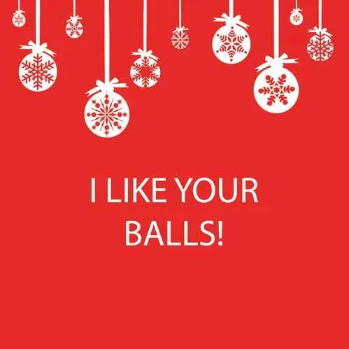 I Like Your Balls Holiday Beverage Napkins