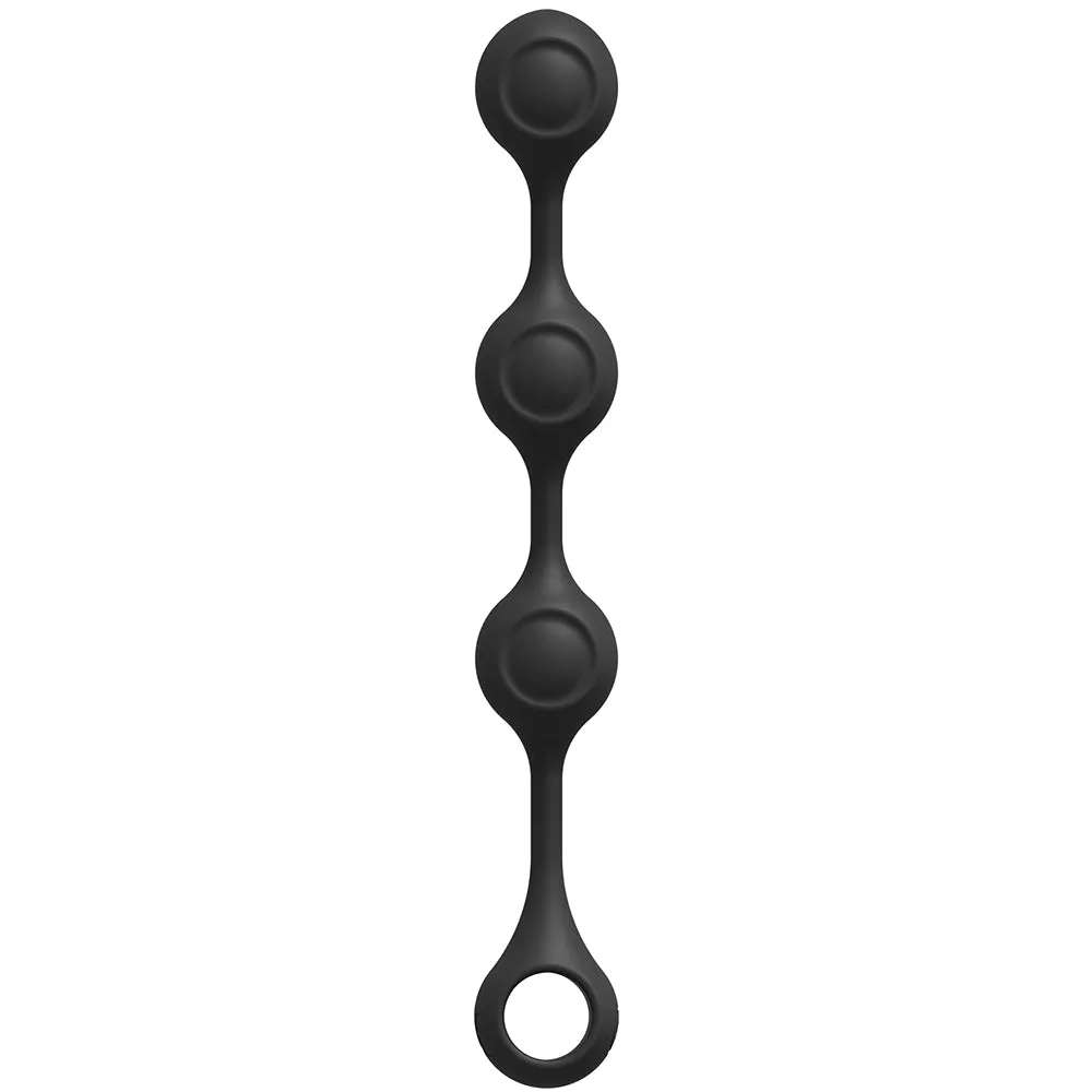 Kink Weighted Silicone Anal Balls in Black