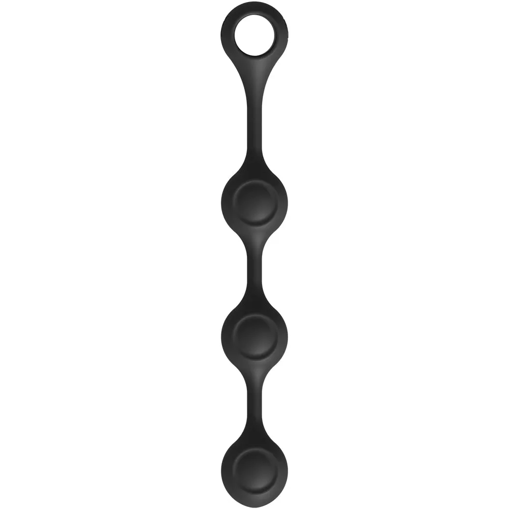 Kink Weighted Silicone Anal Balls in Black