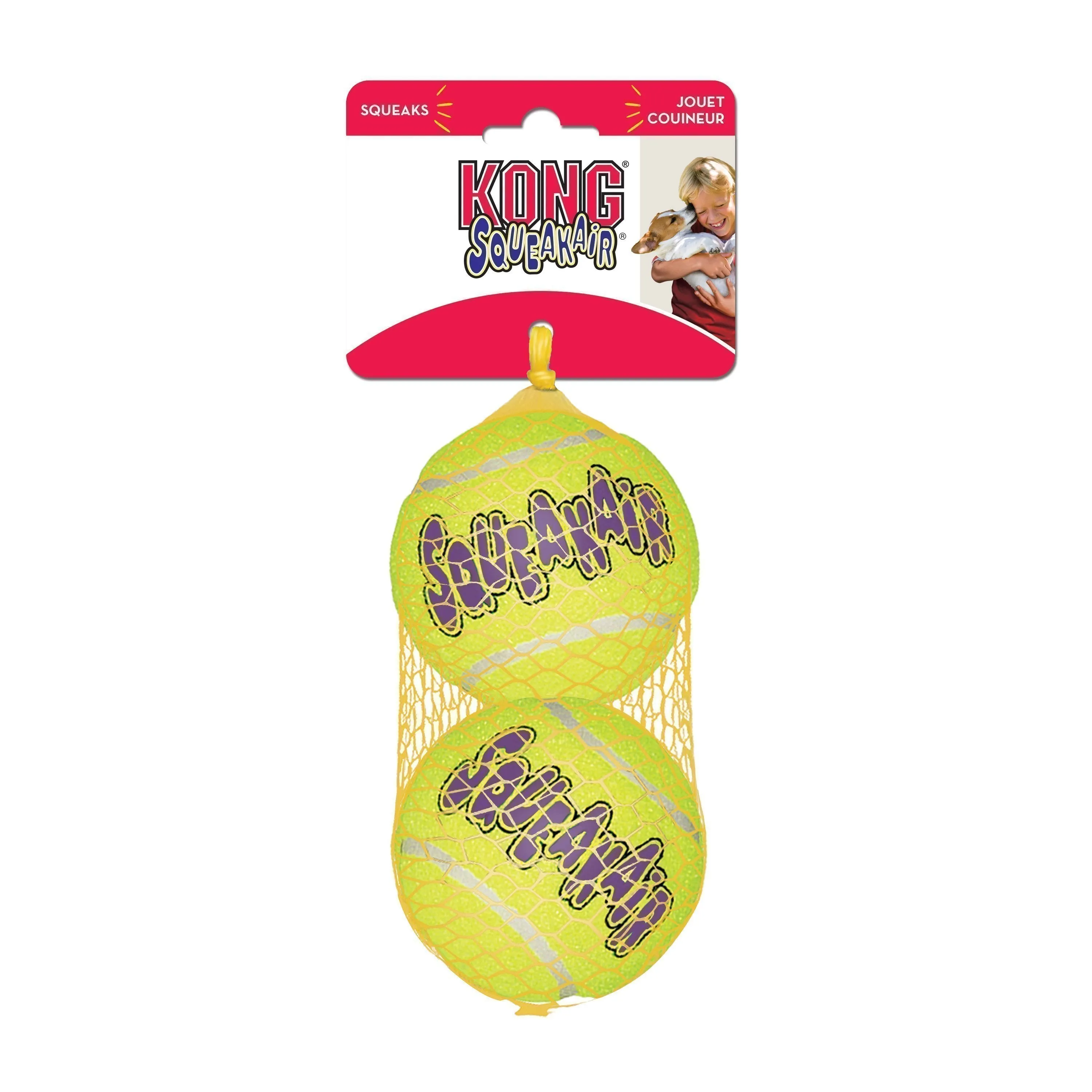 KONG Airdog Squeaker Balls Large Dog Toy 2 Pack