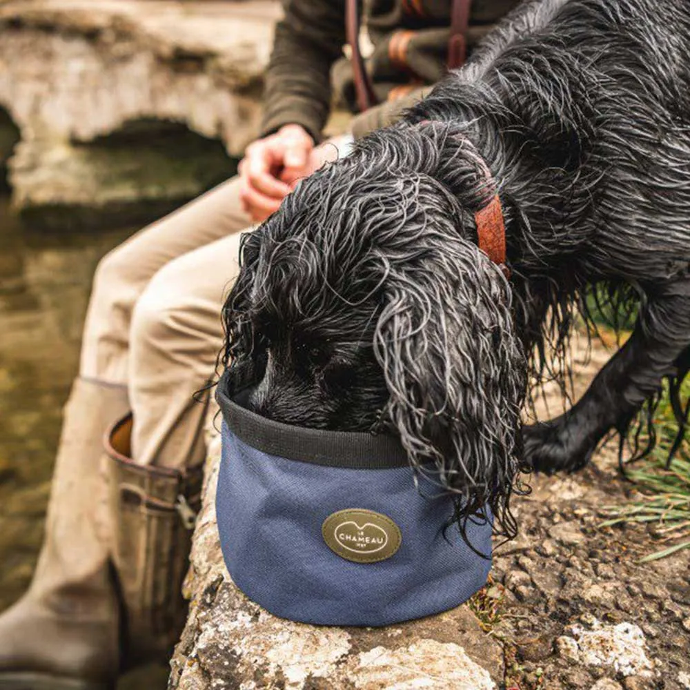 LE CHAMEAU Portable Dog Bowl - Blue