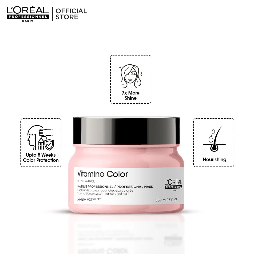 Loreal Professionnel Serie Expert Vitamino Color Mask With Resveratrol- 250ml - For Color Treated Hair