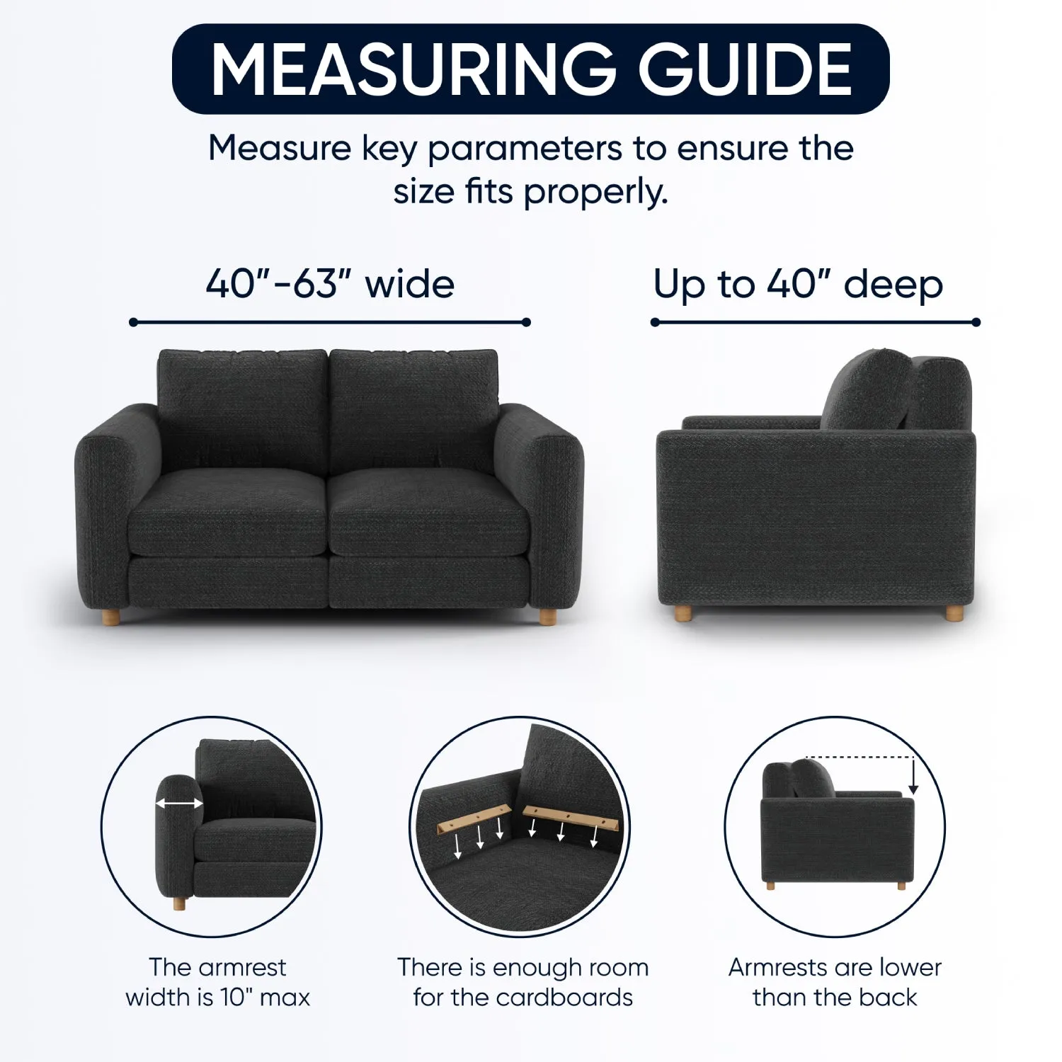 Loveseat 2 Seater Slipcover, Microfibra Collection