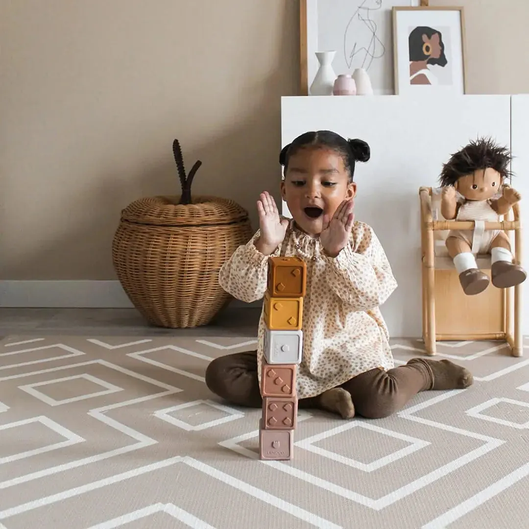 Modern Blocks Play Mat - Desert Sand