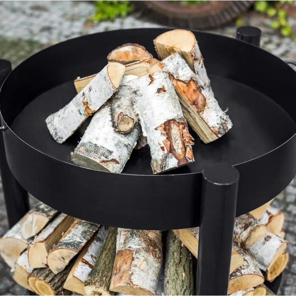 Montana High Fire Bowl Pit 80cm - Cook King Garden and Outdoor Patio Entertaining Portable Metal Round Fire Bowl