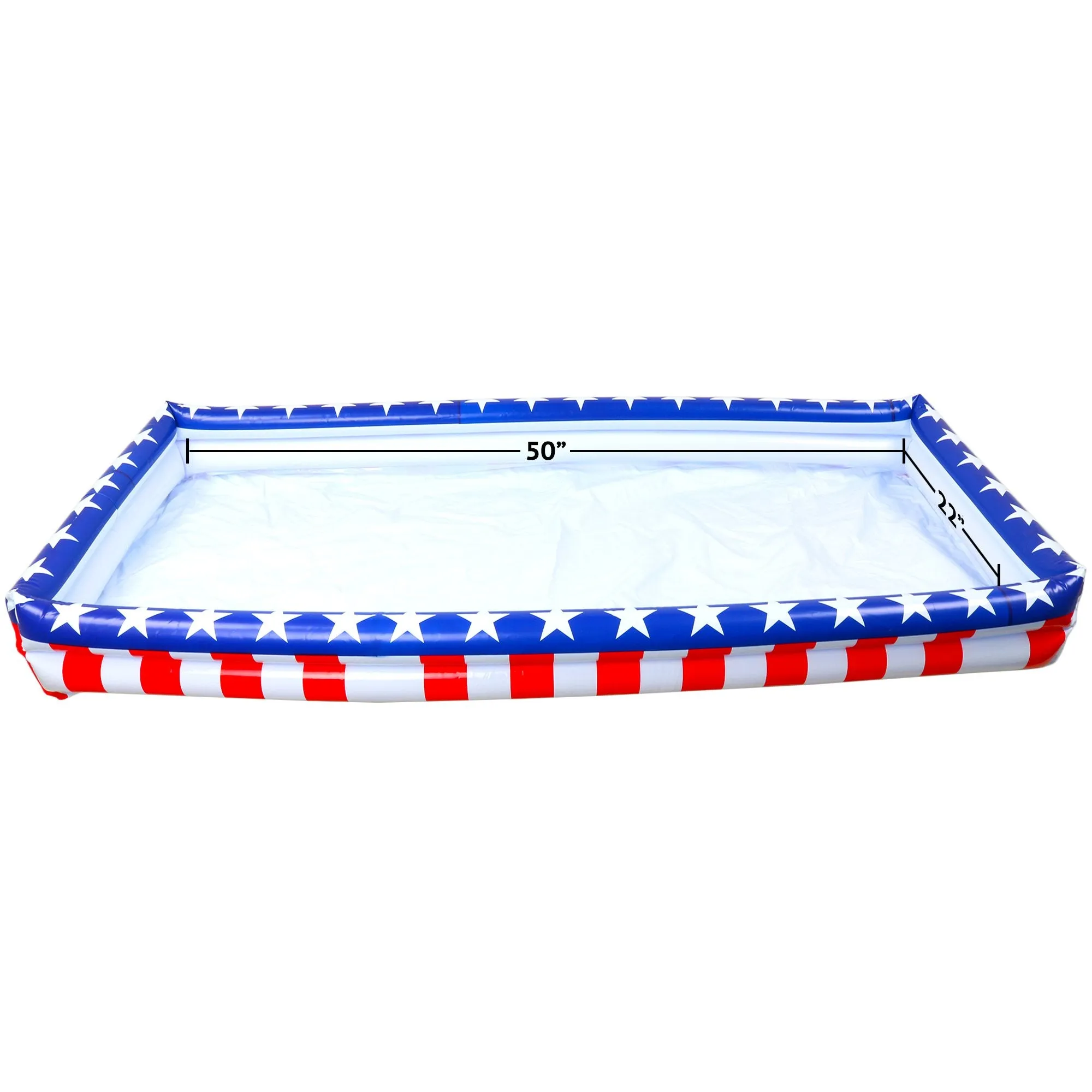 Outdoor Inflatable Buffet Cooler Server - Patriotic Red White and Blue Blow Up Cooling Tub For Serving Buffet Style Picnic