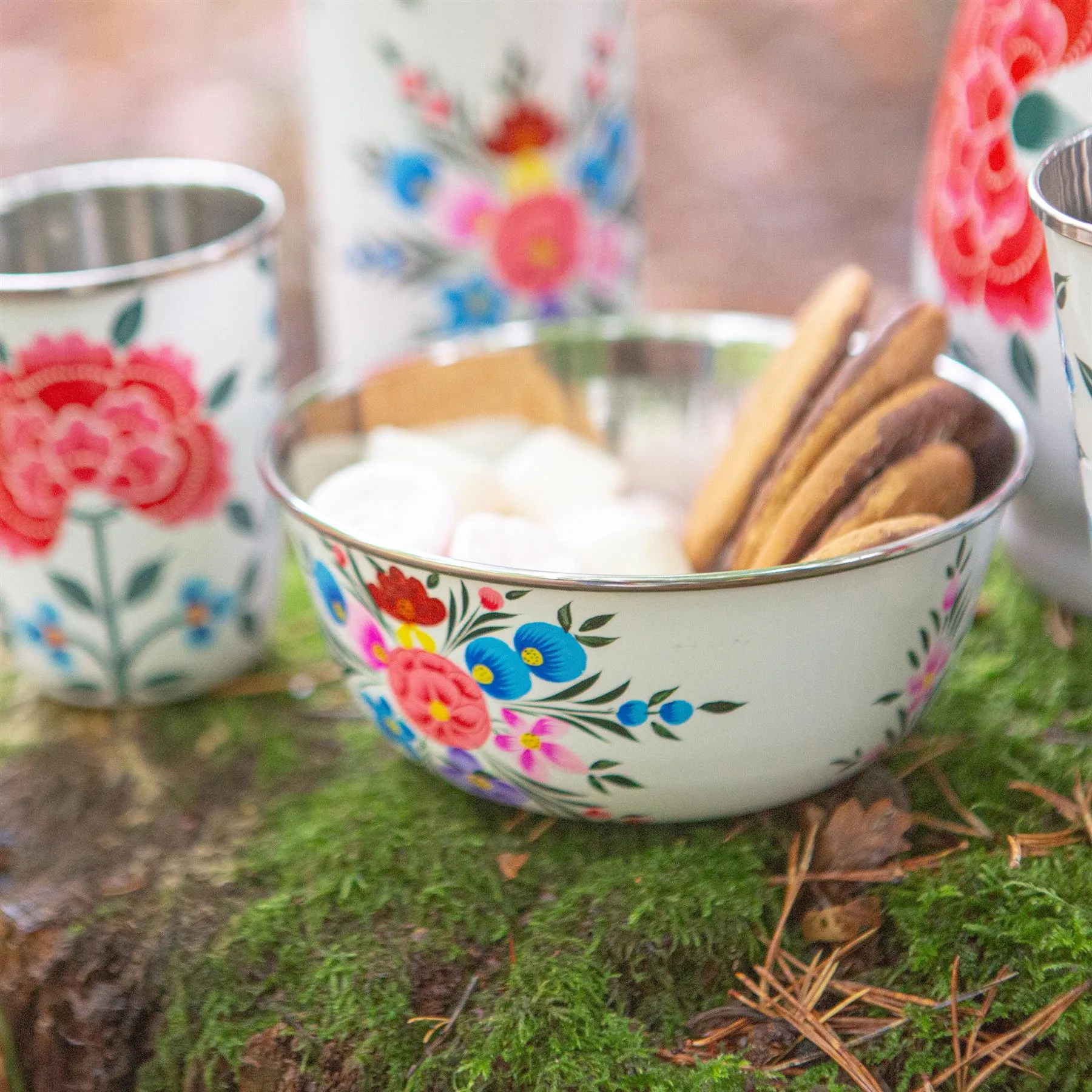 Pansy Hand-Painted Picnic Snack Bowl - 14.5cm - By BillyCan