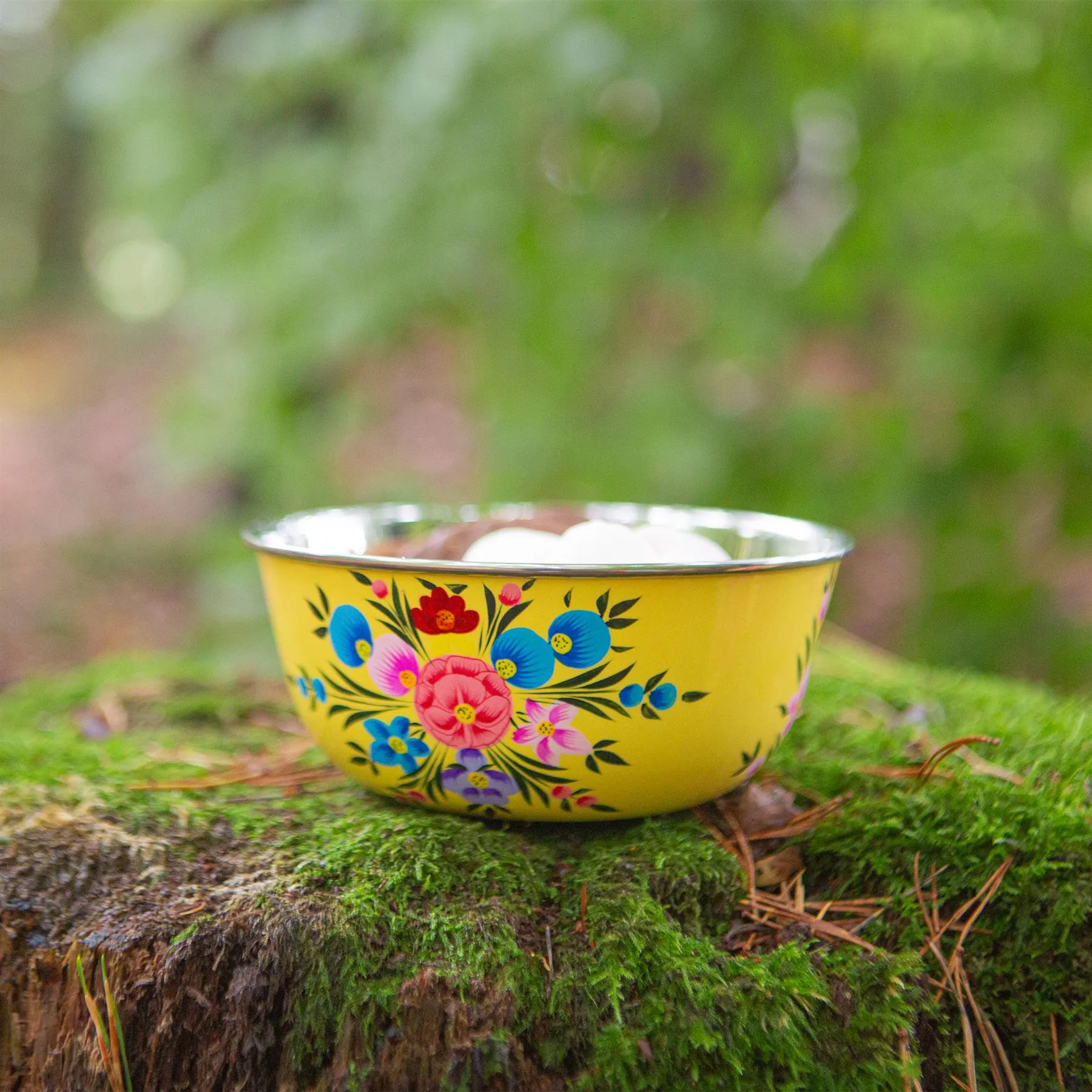 Pansy Hand-Painted Picnic Snack Bowls - 14.5cm - Pack of Six - By BillyCan