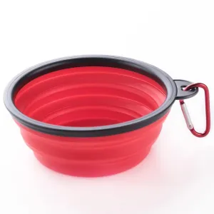 Petvit Dog Food Bowl|Portable & Collapsible Cat & Dog Bowl|Reusable,Durable,Travel-Friendly|Easy to Store Pet Bowls|Perfect Dog Accessories for Indoor & Outdoor Use|LS198R|Red