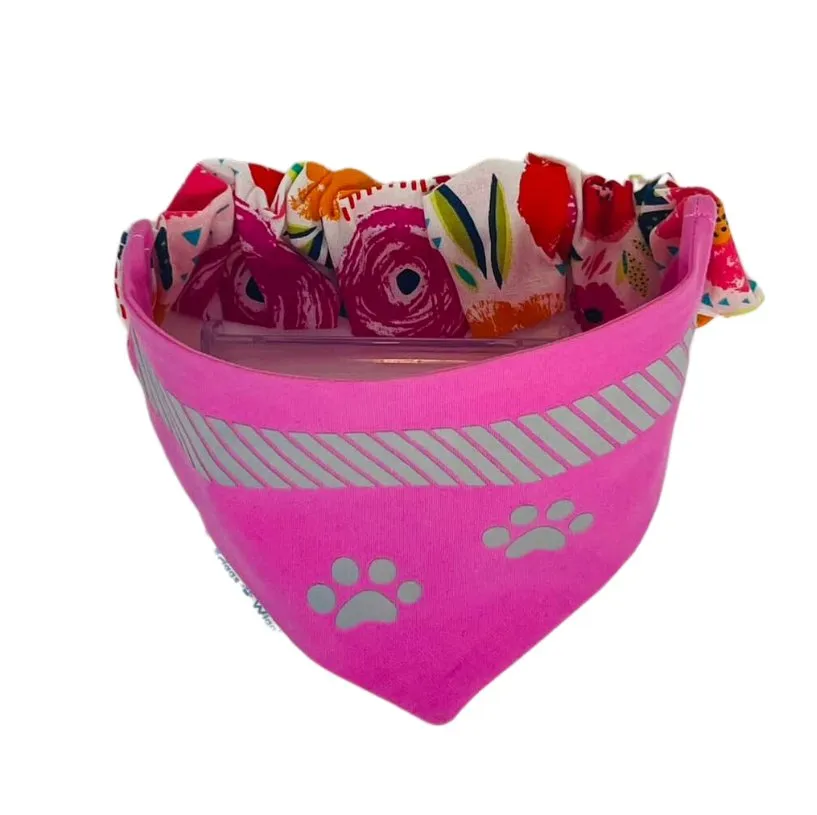 Pink Safety Reflective Dog Bandana