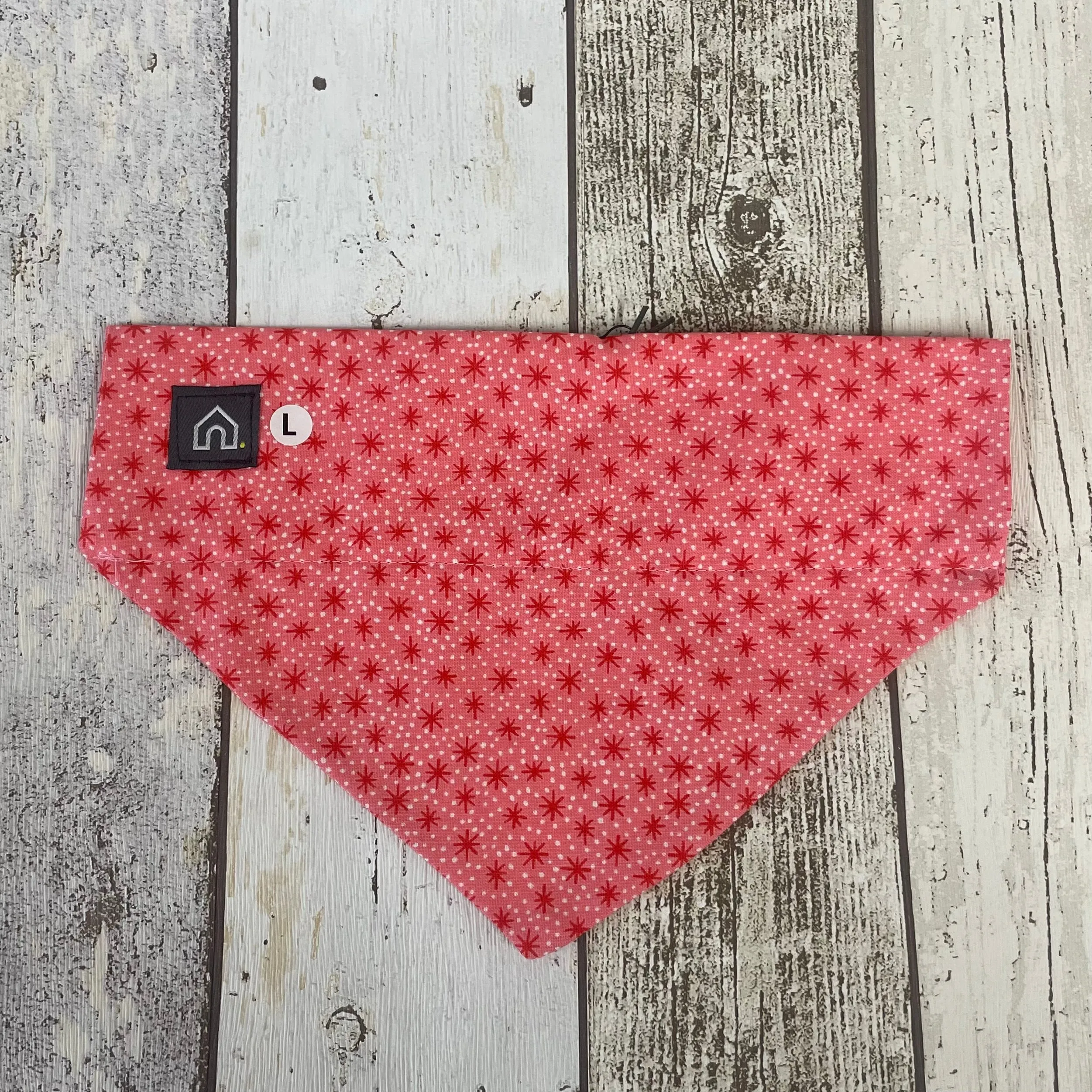 Pink Star Slip-On Dog Bandana